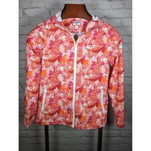 Hunter For Target Pink Floral Rain Jacket Girls Size L Raincoat